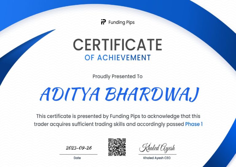 Prop firm evaluation passed – funded account of a JTA student (106)