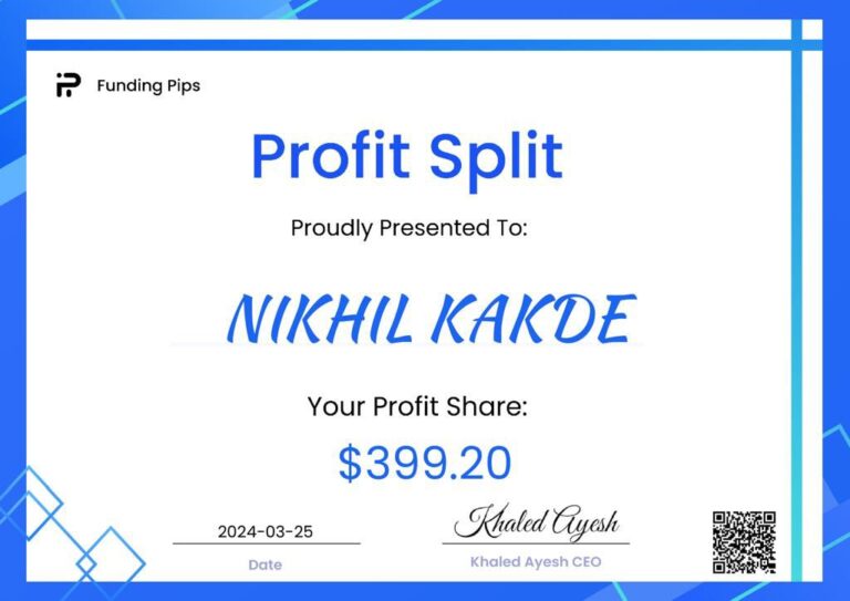 Profit share certificate from a Jawaad Trading Academy student (29)