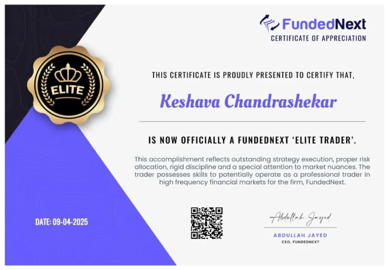 JTA student funded prop firm account certificate (69)
