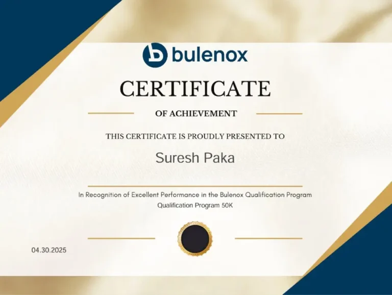 Suresh Paka's funded prop firm account certificate – Jawaad Trading Academy student