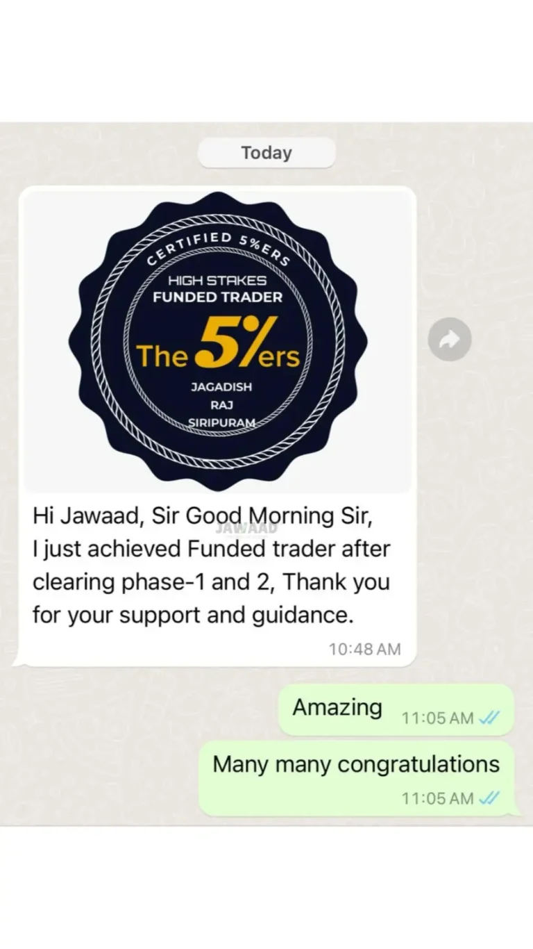 Unedited WhatsApp feedback from a JTA student (chat 3)