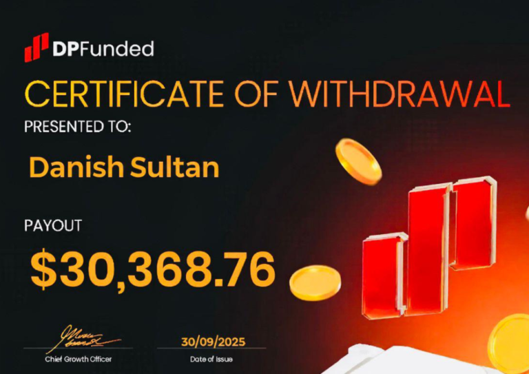 Profit share certificate from a Jawaad Trading Academy student (20)