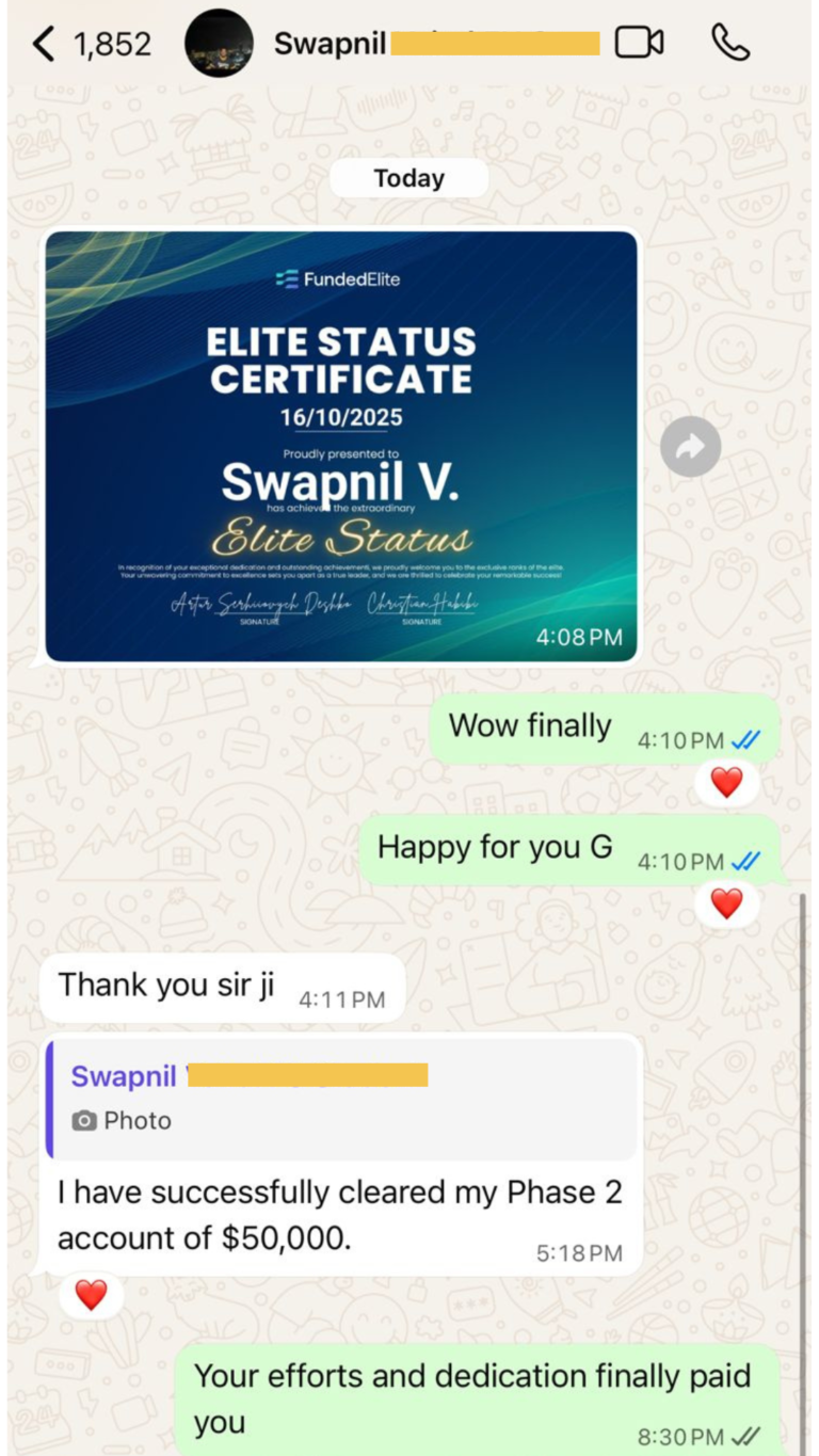 Student feedback screenshot shared with permission – JTA (chat 20)