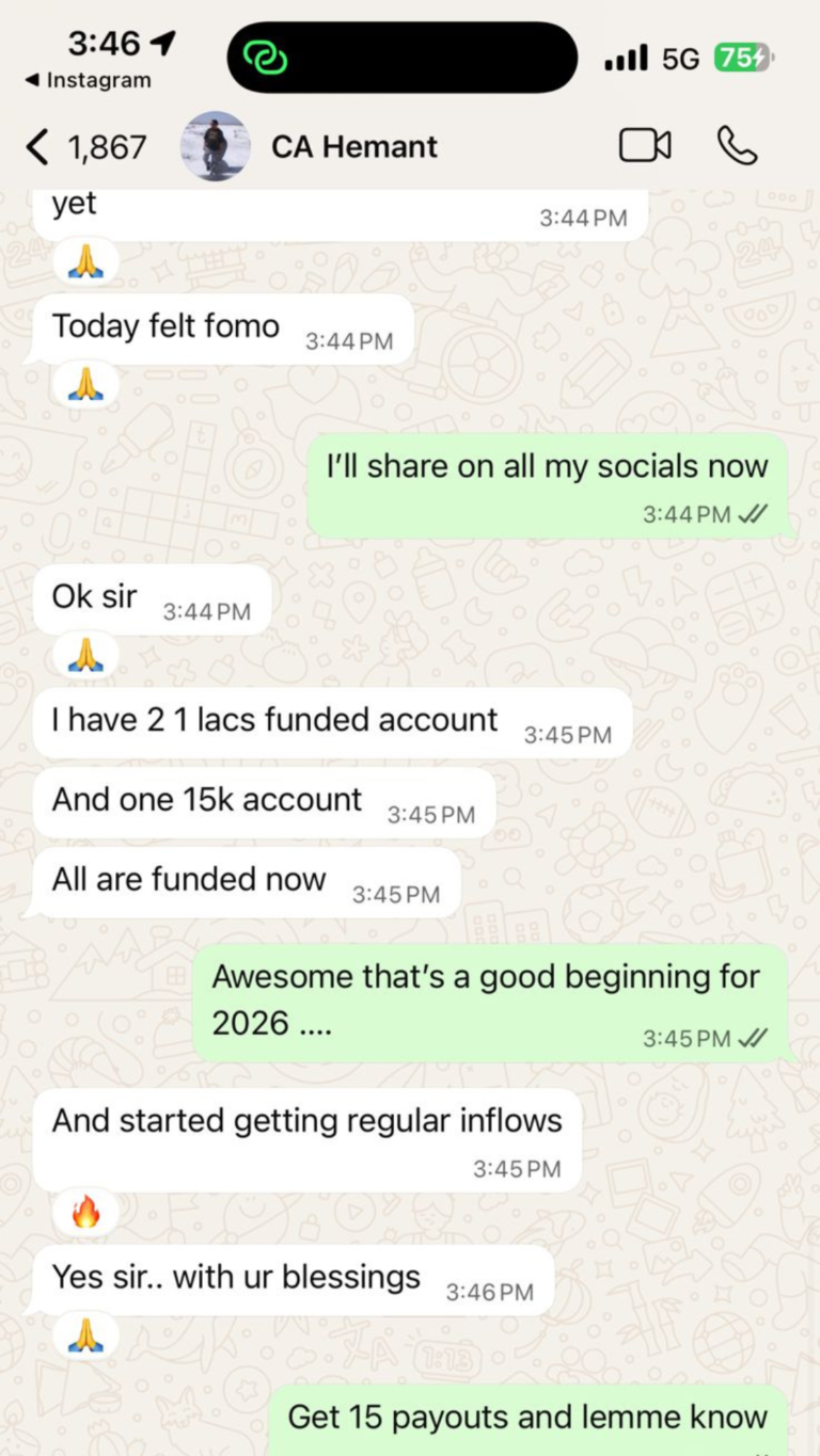 Unedited WhatsApp feedback from a JTA student (chat 30)