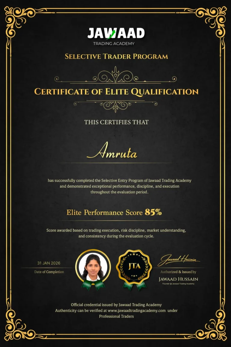 Amruta – professional trader and JTA student