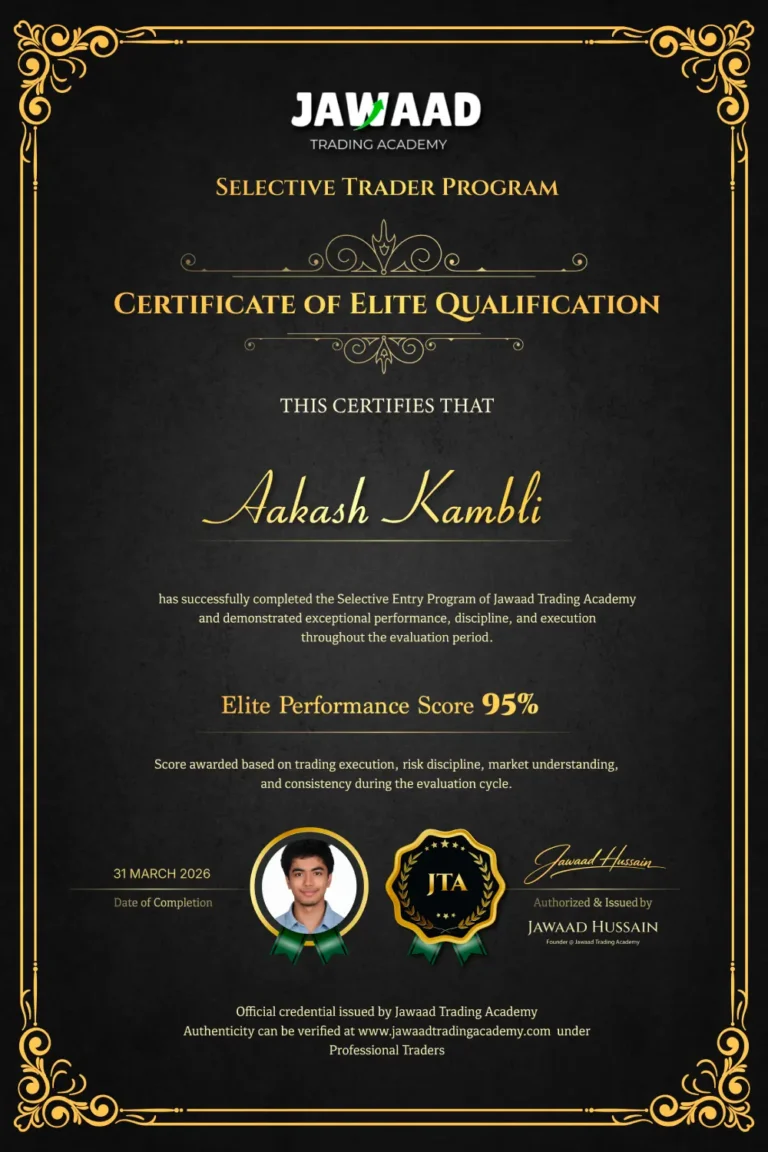 JTA professional trader certificate: Aakash Kambli