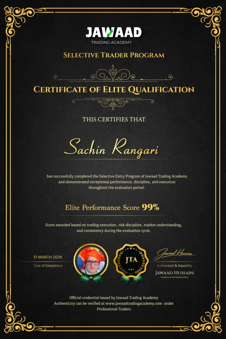 JTA professional trader certificate: Sachin Rangari