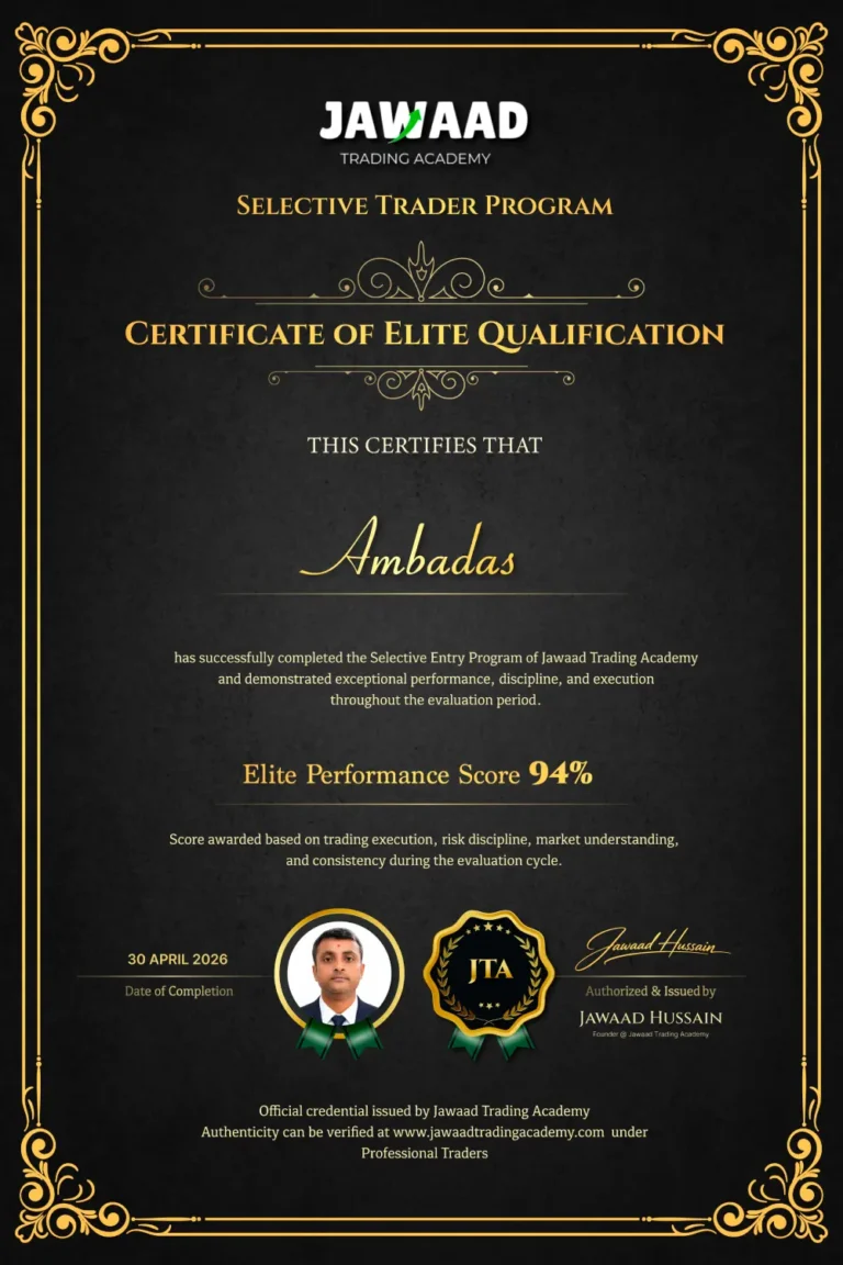 Professional trader Ambadas, trained at Jawaad Trading Academy