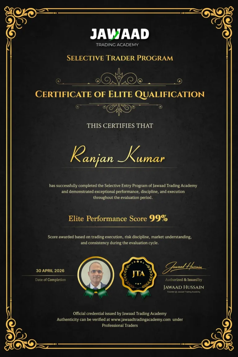 JTA professional trader certificate: Ranjan Kumar