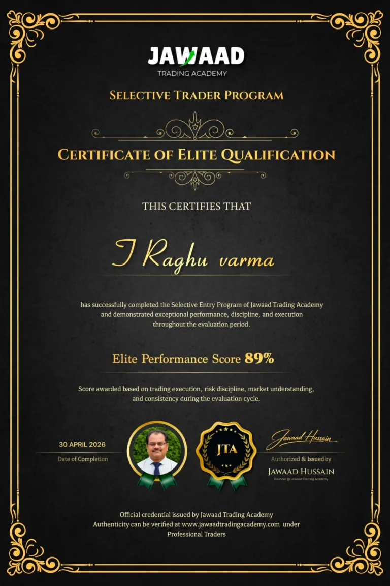 Professional trader T Raghu Varma, trained at Jawaad Trading Academy