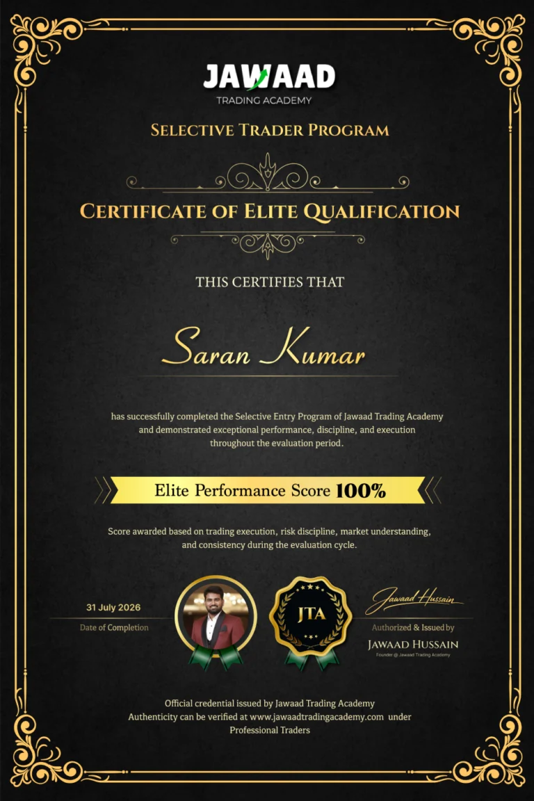 Saran Kumar – professional trader and JTA student